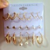 XP17 Boho Earring Set for Women Girls Shiny Gold Earrings