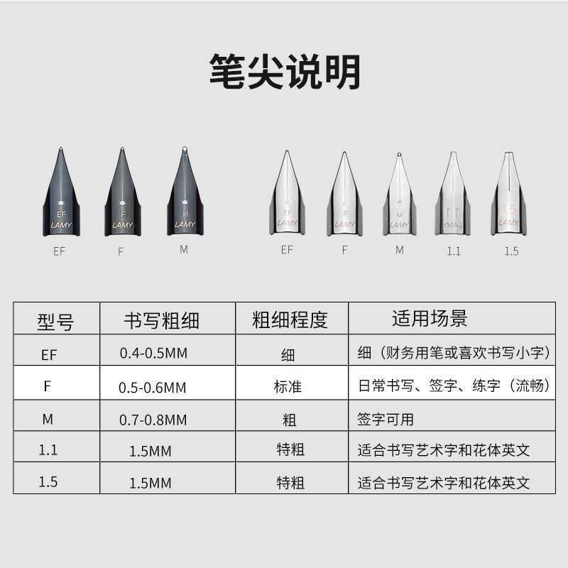 本物の LAMY Lingmei 万年筆オリジナルペン先狩猟スター万年筆ユニバーサルペン先交換可能な航空機ペン先 EF ペン先|undefined