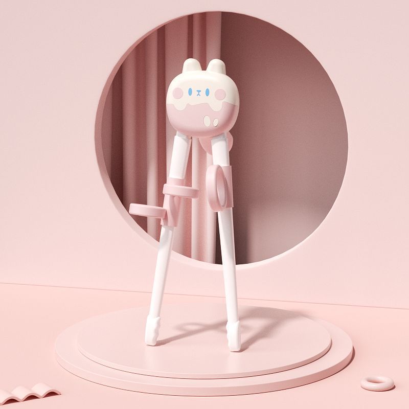 타이거 입 젓가락 단일 젓가락 (링 누드 포함) 핑크