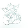 Metal cutting die, handmade, cat