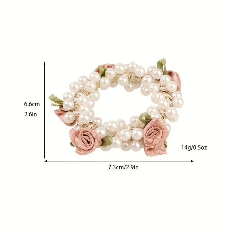 1 Piece Quantity Simple Style Women's Flower Pearl Hair Tie