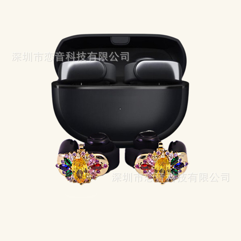 【Full Diamond Buckle】Cross-Border New Hot-Selling Product, Bose-Style V12 Trendy and Fashionable Wireless Smart Bluetooth Headphones