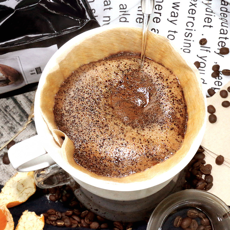 444Z wholesale hand-brewed coffee filter paper fan-shaped 102 filter paper non-bleached drip filter American coffee machine filter