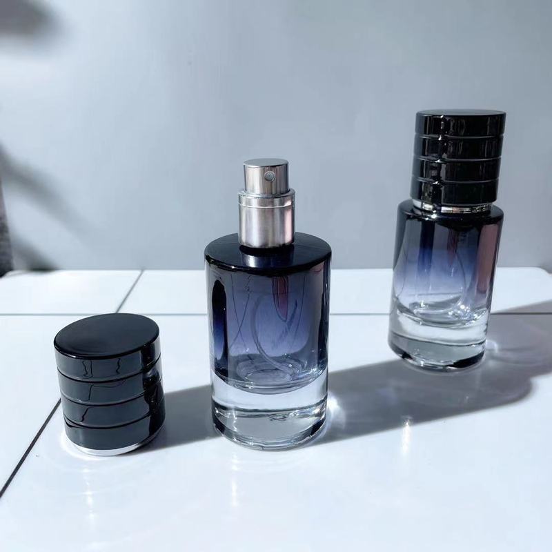 30ml50mlグラデーションカラーガラス香水瓶大ボトル交換詰め替えボトル化粧品スプレーボトルプレス空ボトル|undefined