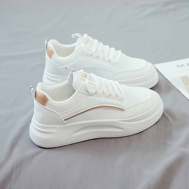 SH835 zapatos blancos para mujeres de verano nuevos zapatos transpirables para estudiantes de moda coreana con suela gruesa zapatos de skate casuales