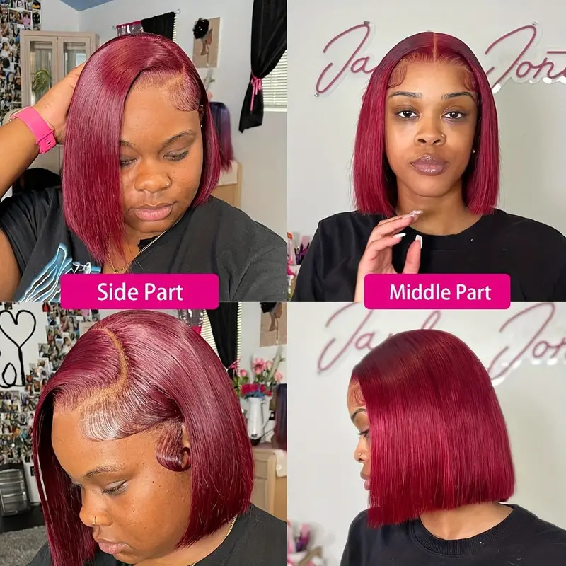 Front lace wig Vietnam Bone Straight Bob Human Hair Wigs Bob short Hair