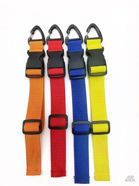 Cross-Border Triangle Buckle Storage Strap with Hook, Luggage Strap, Mountaineering Outdoor Backpack Lanyard, Multifunctional Hook