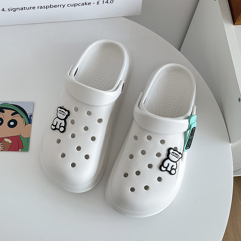 Eva Dong Dong zapatos para mujeres de verano nuevos estudiantes coreanos vestidos de enfermería bolsa suave antideslizante zapatillas de playa al por mayor