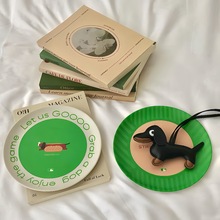 夏日餐具竹纤维盘子 早餐盘水果盘 沙拉盘批发零售北欧风7英寸盘