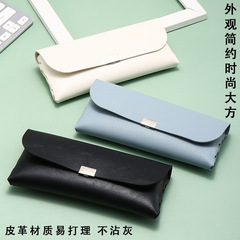 Wholesale multiple high-end portable minimalist anti-pressure screw-in soft pouch sunglasses for myopia men's glasses case storage box