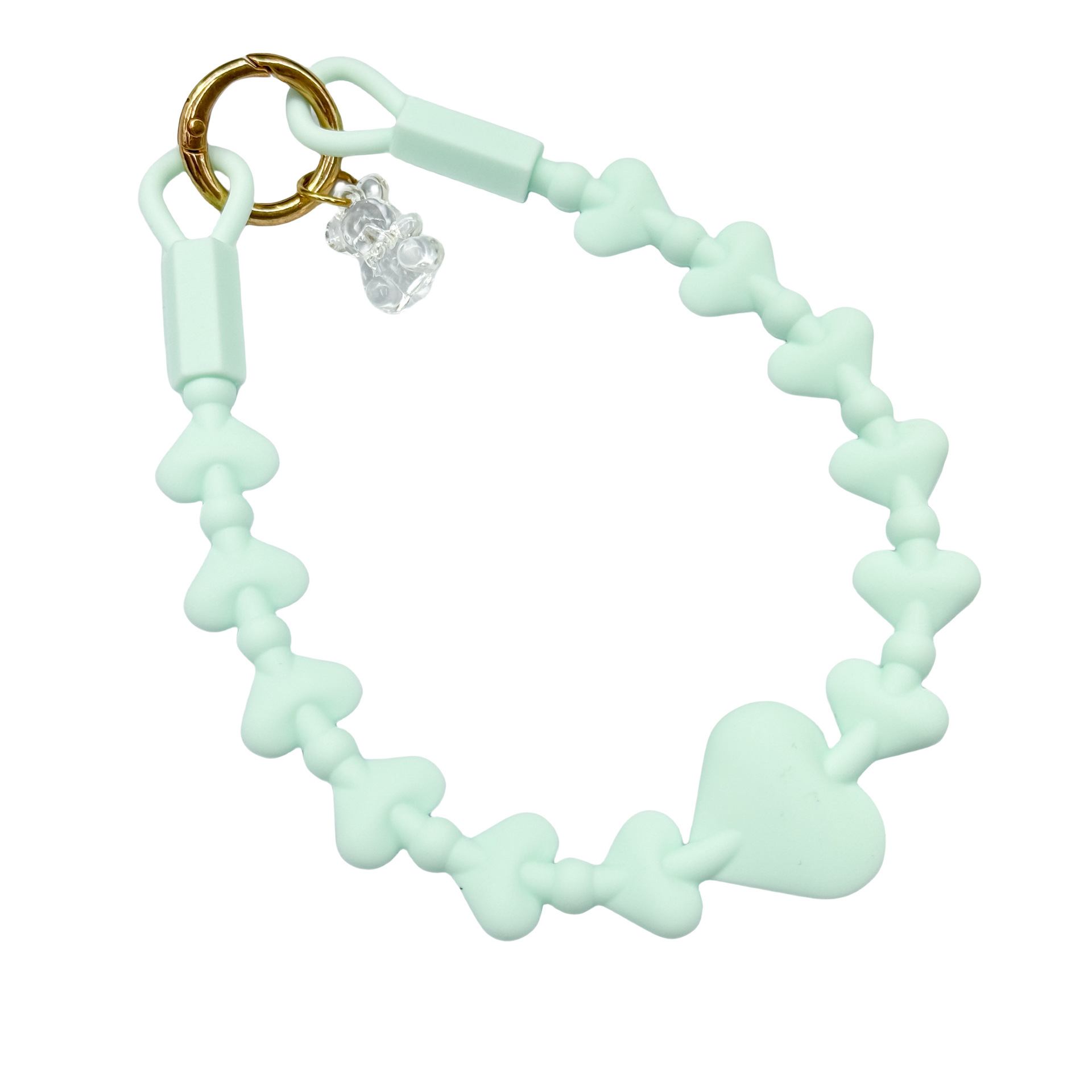 Buca hecha a mano ins viento de alta calidad cuerdas de teléfonos móviles amor pulsera de silicona cuerdas de moda de teléfonos móviles corto / adornos