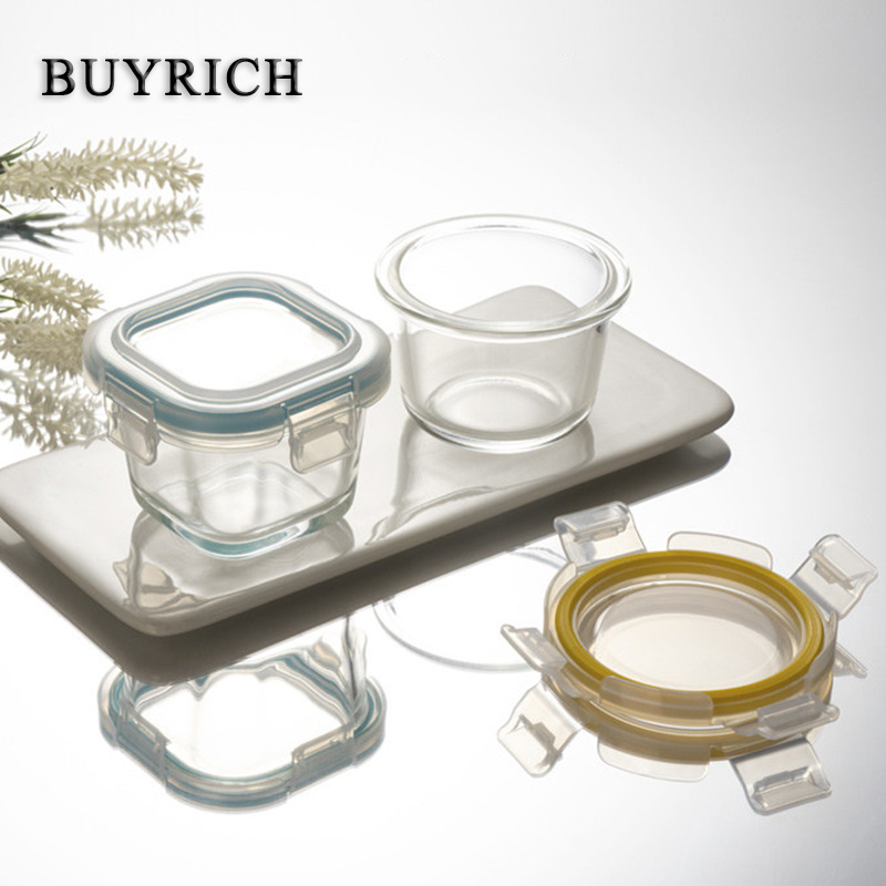 Mini Repackaged Small Auxiliary Baby Heated Bowl Lunch Box Microwave Oven Can Be Used to Preserve the Box for Steaming and Cooking Glass Baby Food Box