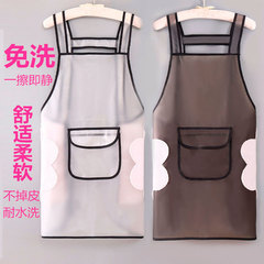 Transparent wash-free, waterproof, oilproof apron for kitchen, suitable for men and women, cooking, pet, aquatic products, workplace, swimming pool with custom logo printing