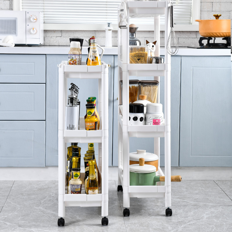 Estante telescópico, cocina, baño, inodoro, estante de almacenamiento con entrepierna, carrito de piso, estante de almacenamiento multicapa