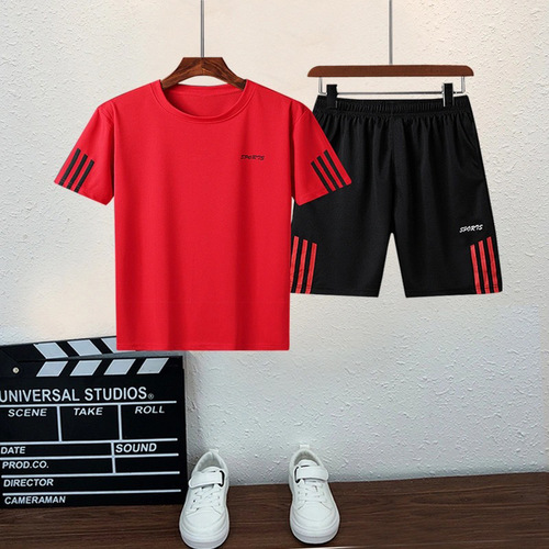 Foreign trade children and boys summer quick-drying short-sleeved shorts suit new sports and leisure T-shirt dropshipping