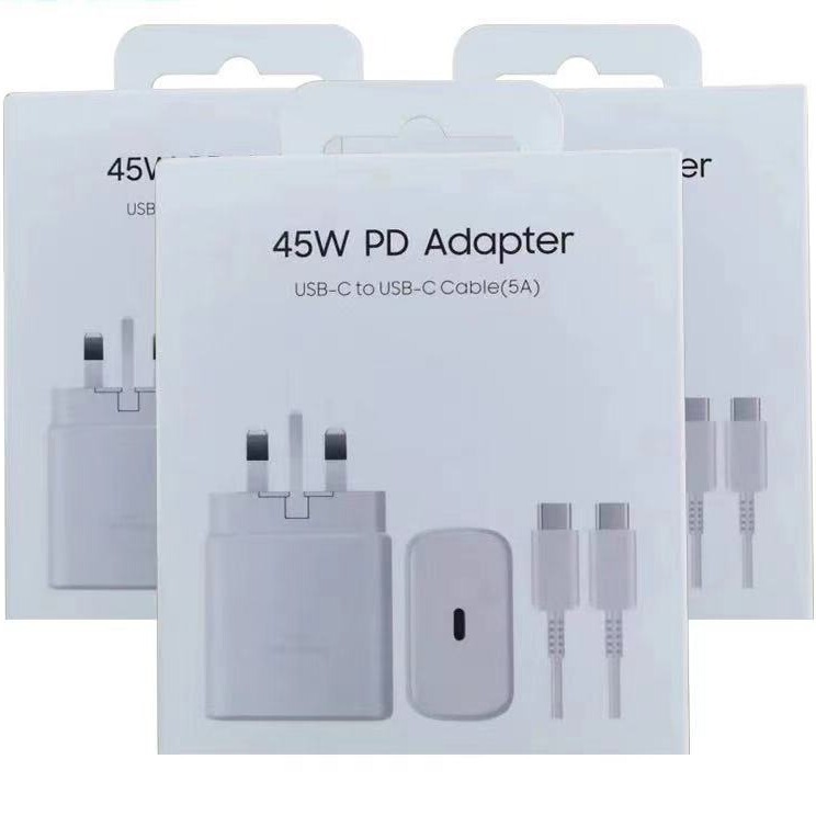 45W British Super Fast Charger for Samsung Note20/s22/23/24ulta Mobile Phone Charging Adapter
