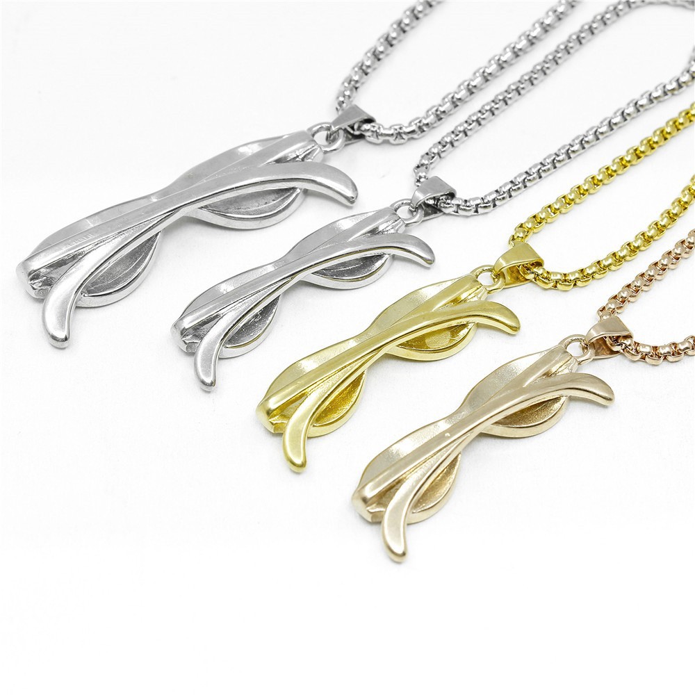 Minimalist Sunglasses Pendant Necklace In Titanium Stainless Steel_voghion.com