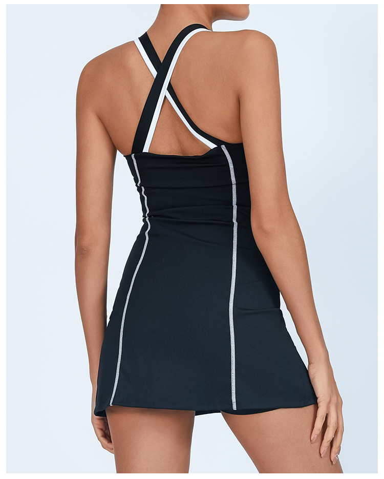 Comercio exterior transfronterizo Amazon nuevo mono de yoga con almohadilla de pecho desnudo sensación de secado rápido con leggings falda de tenis