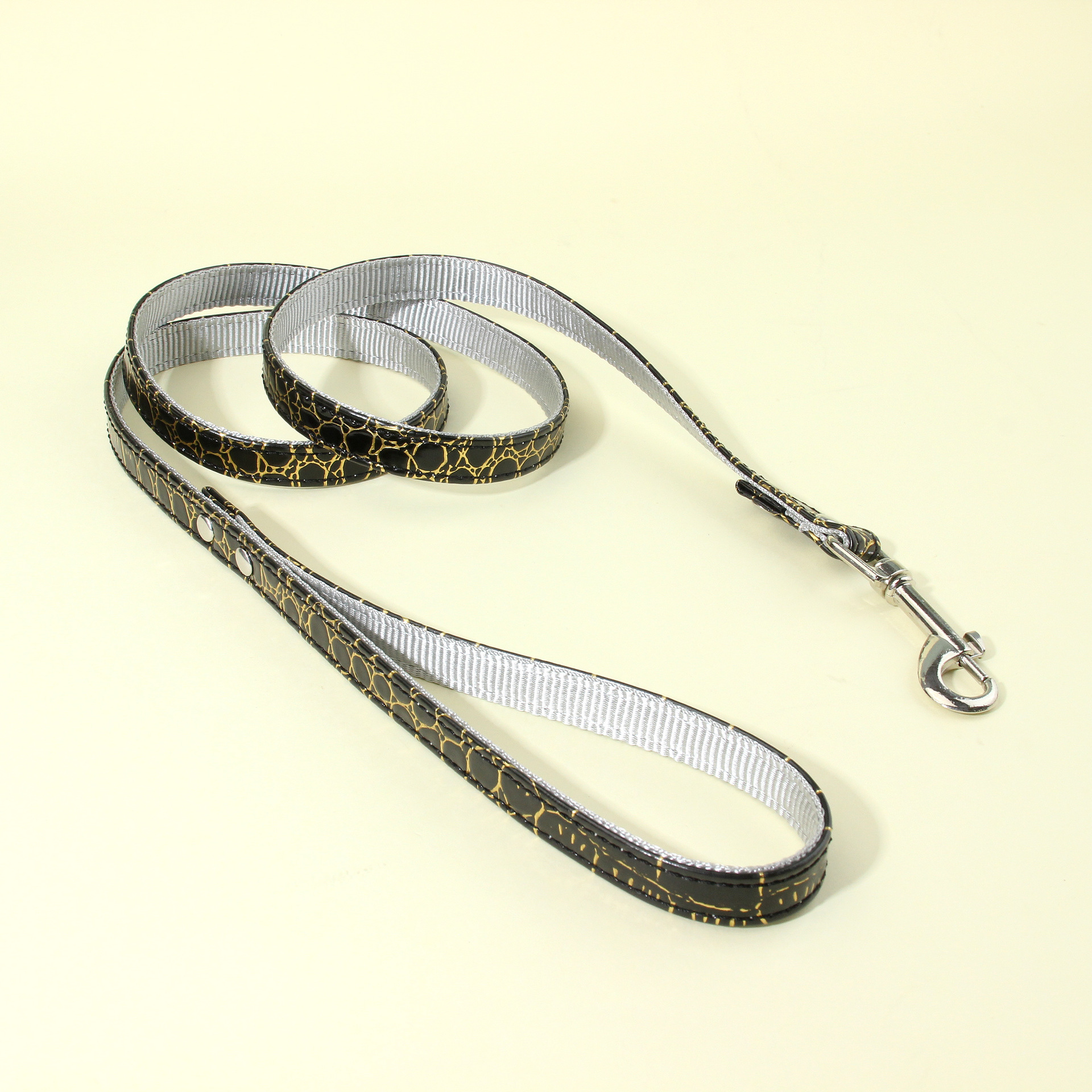 검정 금색 - 애견 리드줄