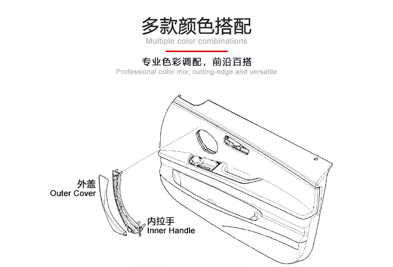 Suitable for Bmw 3 Series Inner Handle E90 Inner Handle E90 Car Door Handle E90 Main Driver Inner Handle