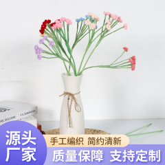 純粋に手作りでかぎ針編みされた完成品、ベビーブレスウールブーケ、造花装飾ギフト、ベビーブレスウール