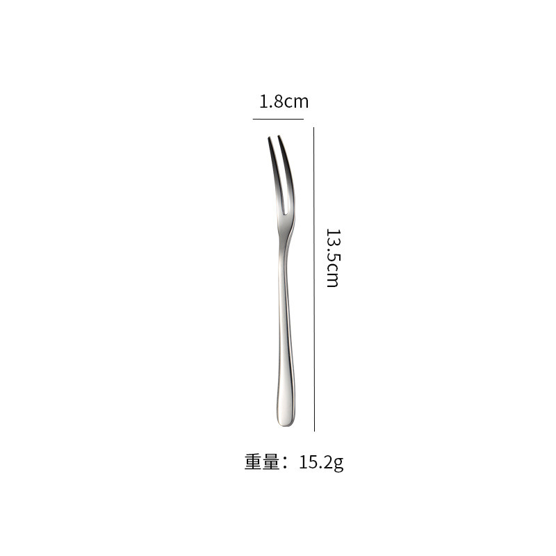 エイン304ステンレス食器040ドイツ製フォークフルーツフォーク丸スプーンアイスクリームスプーン滑らかな縁厚みのあるギフト|undefined