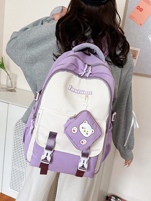 Nueva moda casual transfronteriza, anti-salpicaduras de agua, tela Oxford de gran capacidad, mochila escolar para estudiantes de secundaria y preparatoria, mochila para hombres y mujeres