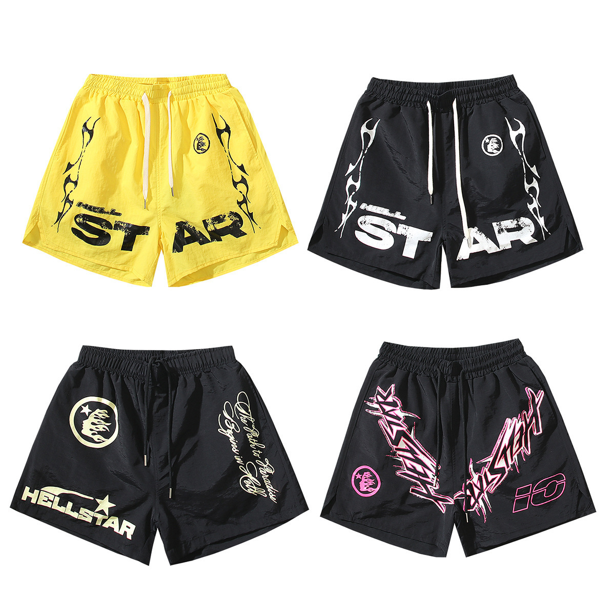 Foreign Trade Hellstar Hellstar Casual Sports Summer Beach Shorts Men's Hot Pants Women's One Piece Wholesale Delivery