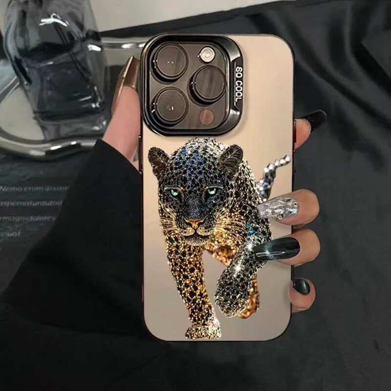 Foreign Trade Leopard Print Phone Case Suitable for Apple 17 Pro Max iPhone 15/14/13/12 European and American 16 Pro Cross-Border