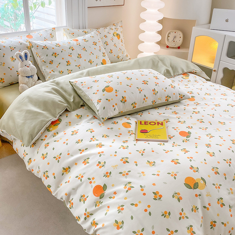 Una sola pieza 150x200x230cm doble cubierta de edredón de algodón no total de tres piezas para la cama de cuatro piezas