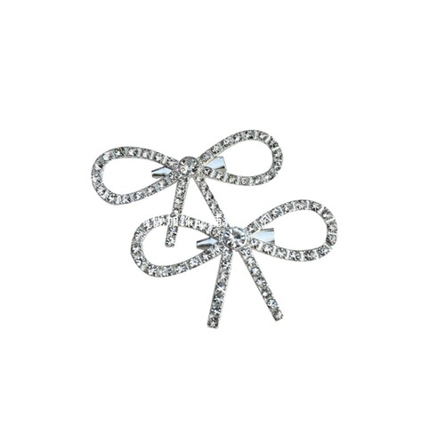 YJ Full Diamond Bow Pin Accessory Water Diamond Pin Sweet Little Fragrance DIY Clothes Shoes Hats Scarf Set