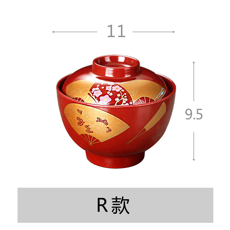 Cuenco de sopa de estilo japonés y coreano Cuenco de sopa de estilo japonés con tapa Cuenco de arroz de sopa de estilo japonés Cuenco de inmersión Cuenco comercial Cuenco de sopa de sabor creativo