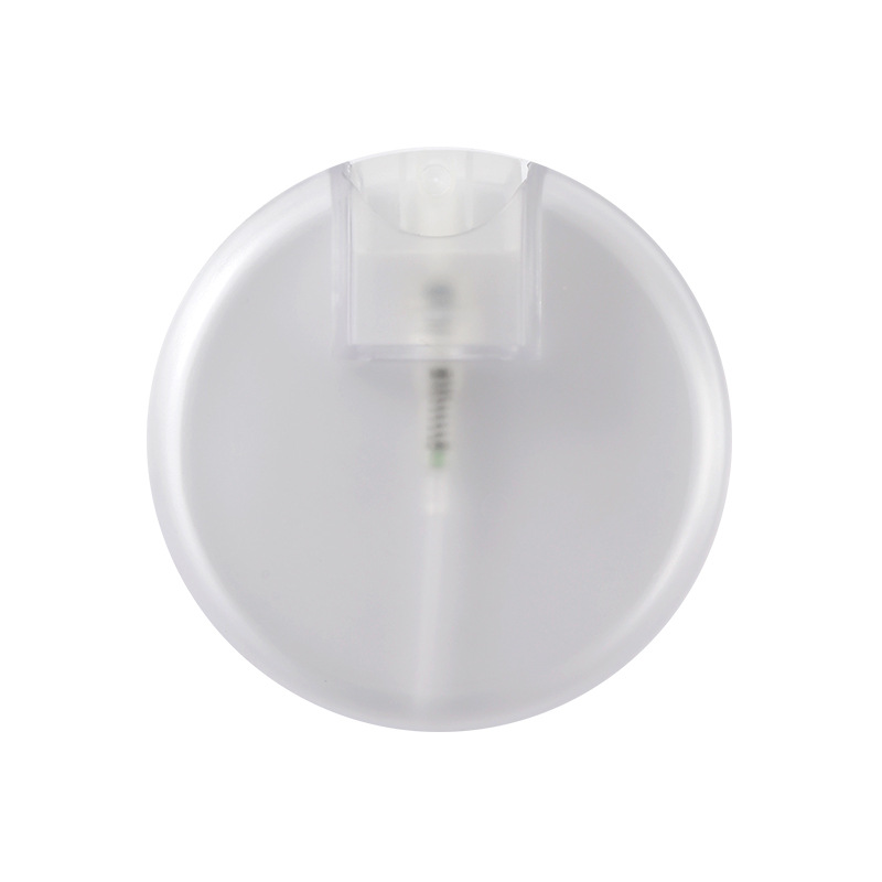En stock 25ml botella de spray de tarjeta redonda PETG portátil de viaje hidratante prensa oral perfume sub-botella