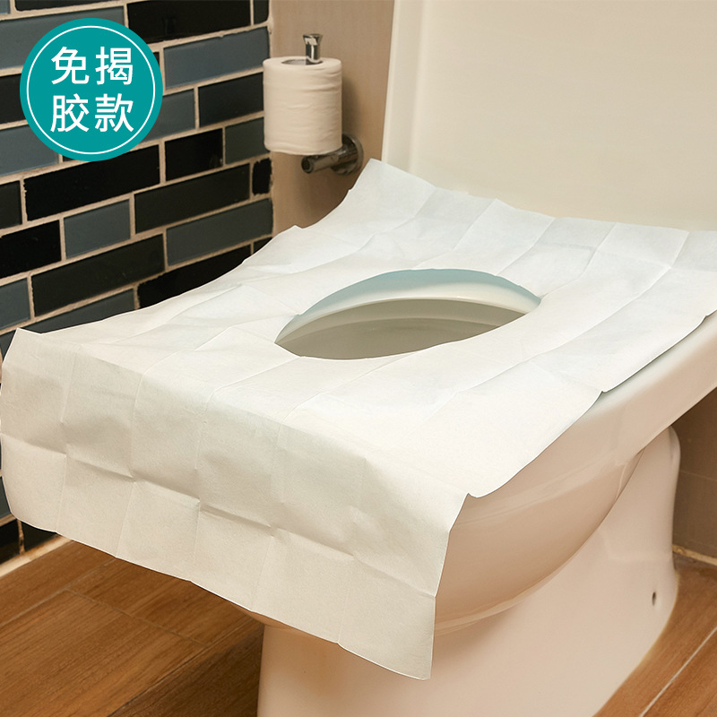 ETRAVEL Disposable Toilet Mat 10-piece Pack Home Travel Toilet Mat No-Remove Glue Separating Toilet Paper