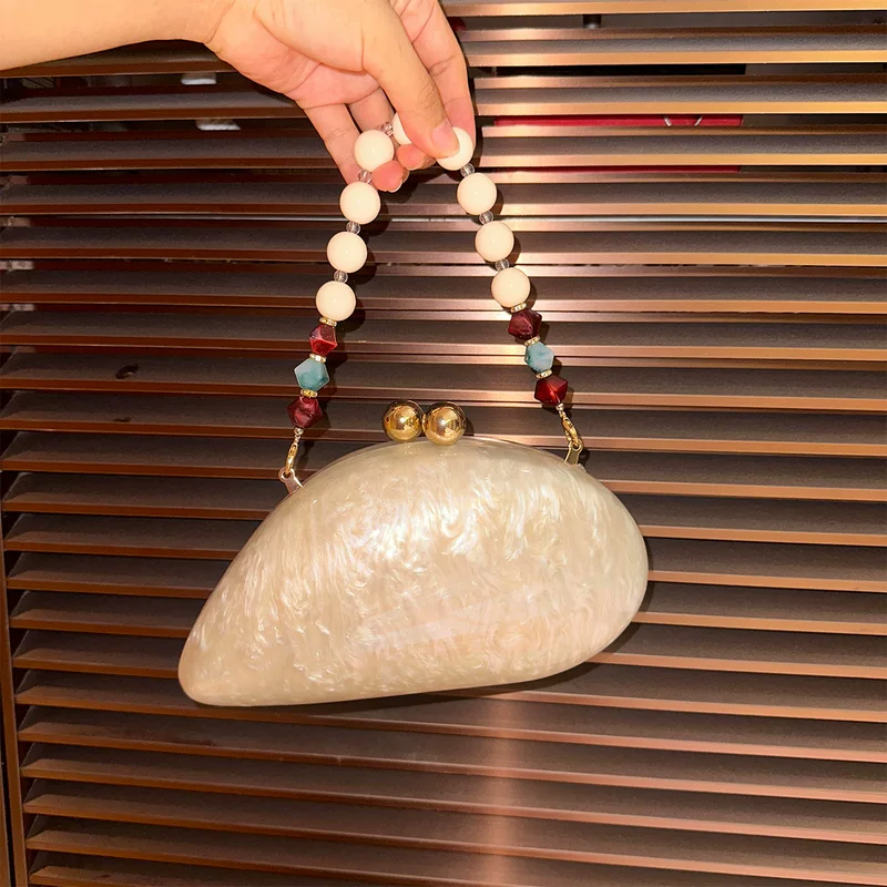 Acrylic bag strap, small clutch bag, chain, for import, food bag, chain bag