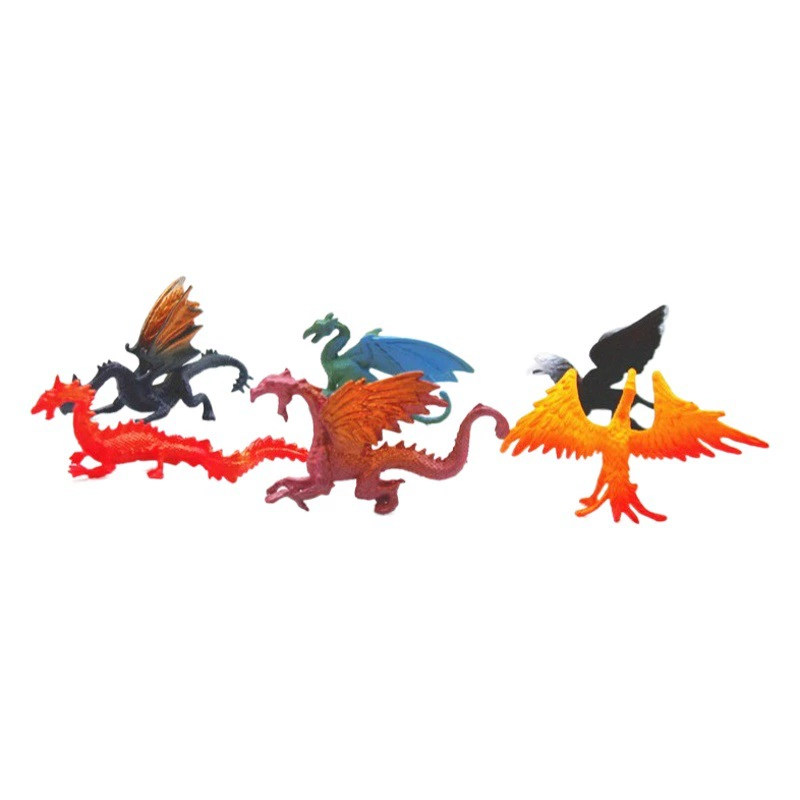 Трансграничный 8 см мягкий клей моделирование волшебный Дракон Бог Зверь детская твердая игрушка-динозавр модель Феникс Дракон песок настольные украшения
