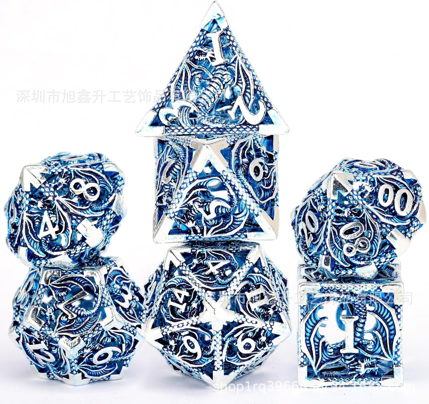 Kesulu metal hueco dragón Dados DND dragón y ciudad subterránea corriendo grupo juego de mesa multi-Cara dados digitales al por mayor D20