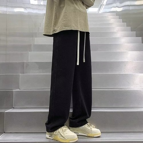 Blue jeans for men, Instagram trendy brand, spring and autumn retro washed straight-leg loose wide-leg pants for men, casual long pants