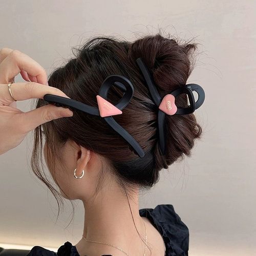  New Pink Heart Clip Large Sweet and Cool Versatile Star Hairpin with Multiple Hair Volume Shark Clip Hair Accessory