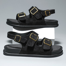 凉鞋男款夏季新款跨境外贸凉拖鞋时尚开车两用室内外男士厚底凉拖