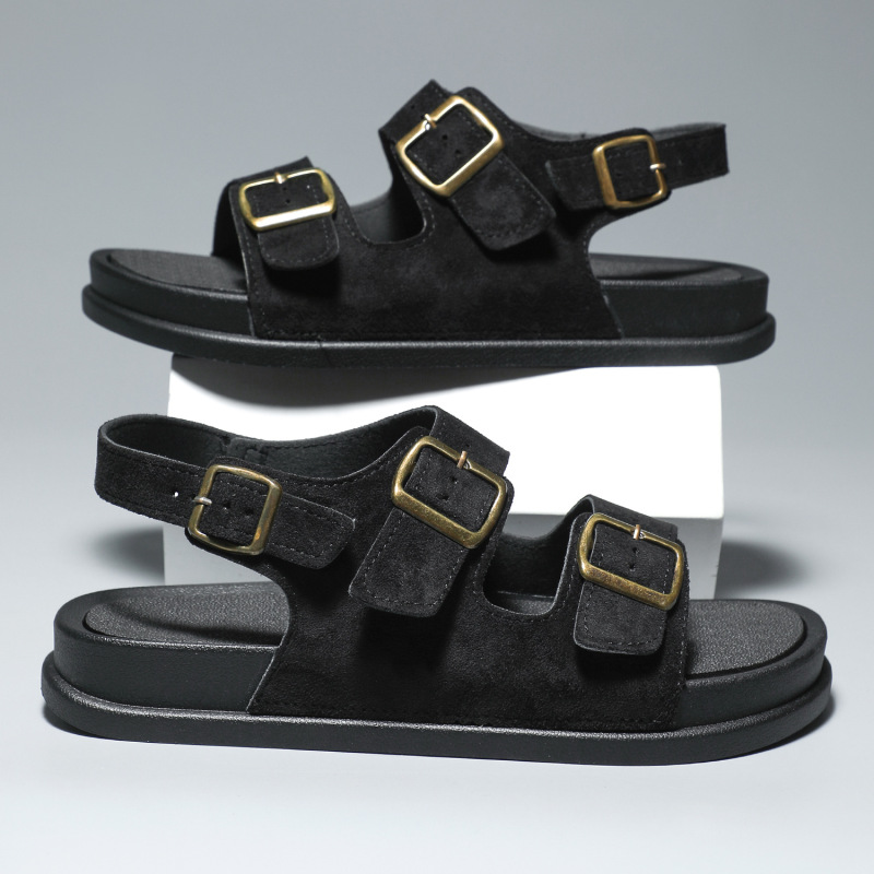 Sandals Men's Summer New Cross-Border Foreign Trade Sandals and Slippers Fashionable Driving Dual-Purpose Indoor and Outdoor Men's Thick-Soled Sandals