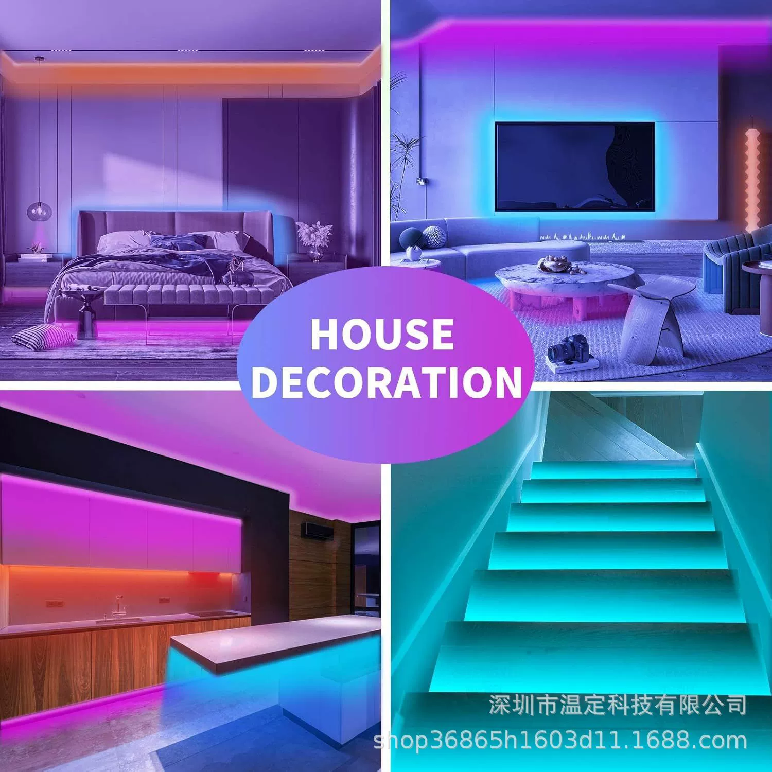 LED лампа, умные светильники для спальни, 24V