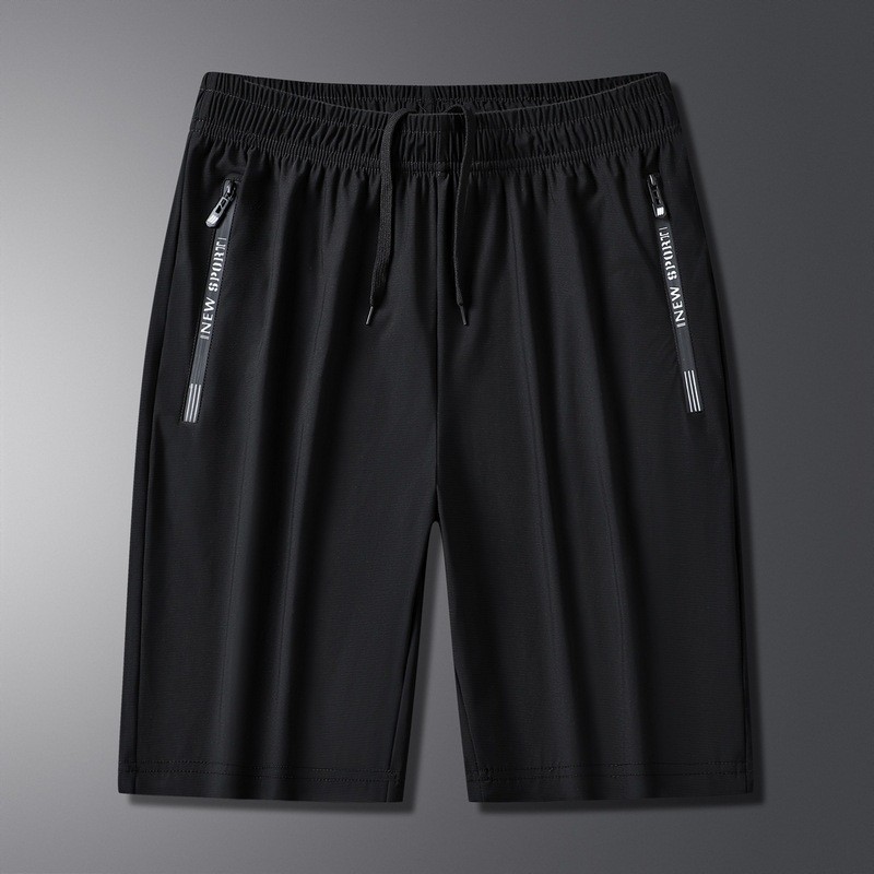 2026 pantalones cortos delgados de hombre hielo de verano secado rápido cinco pantalones elásticos sueltos respirables al por mayor