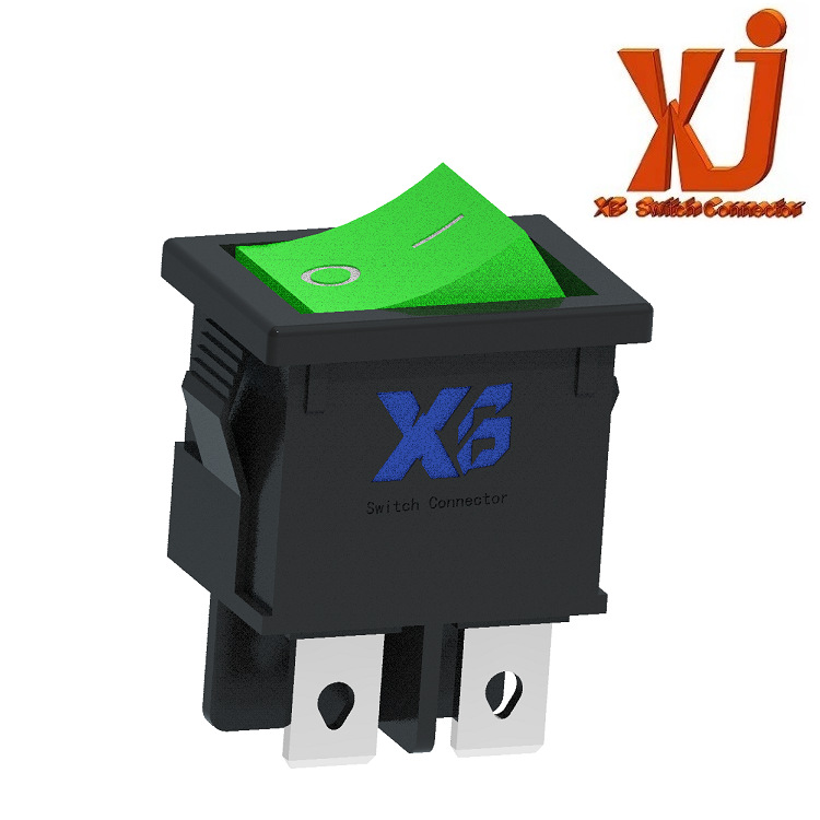 供应 6A 250V大功率大电流开关 四脚两档船型开关 翘板电源开关