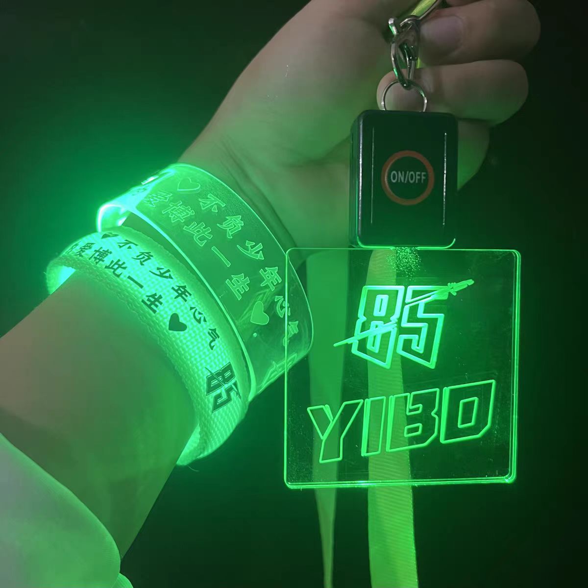 Acrílico personalizado listado luminoso fiesta fiesta ambiente suministros led colorido flash placa regalo de evento