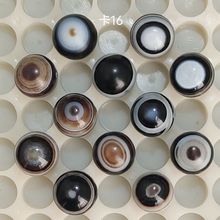 药师玛缠丝玛瑙手串髓珠子原色散珠配饰黑色糖心蚕丝配珠佛眼