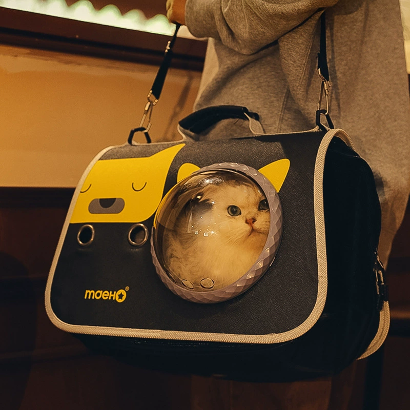 Антистрессовая сумка для кошек, портативная космическая капсула, портативная дышащая сумка через плечо для домашних животных, сумка для прогулок