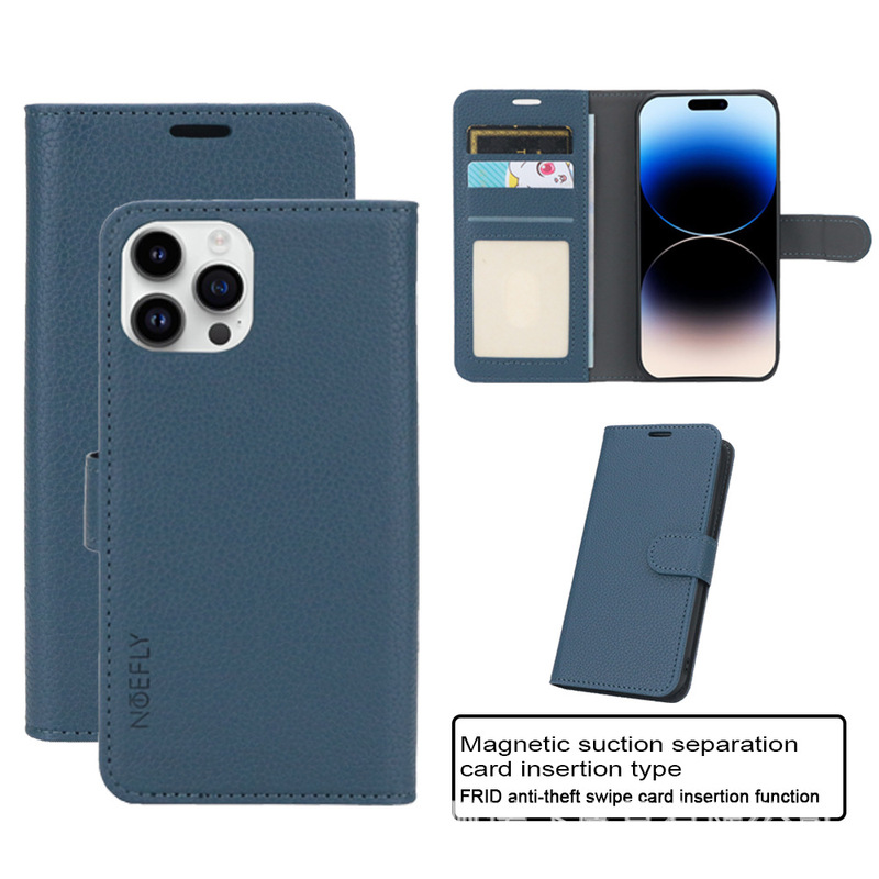 Suitable for Apple iPhone15PRO Mobile Phone Leather Case Card Drop-resistant Mobile Phone Protective Case