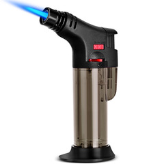 Cajlon Windproof Blue Flame Straight High-Temperature Spray Cigar Aroma Therapy Moxibustion BBQ Baking Multifunction Lighter