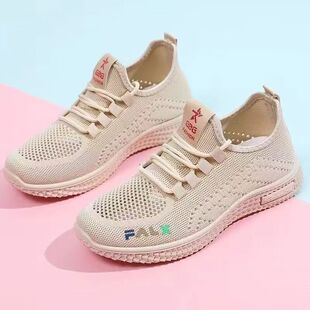 Aerospace New Summer Soft-soled Student Cloth Shoes Breathable Women's Mesh Shoes Casual Fashion Comfortable Sports Casual Running Shoes